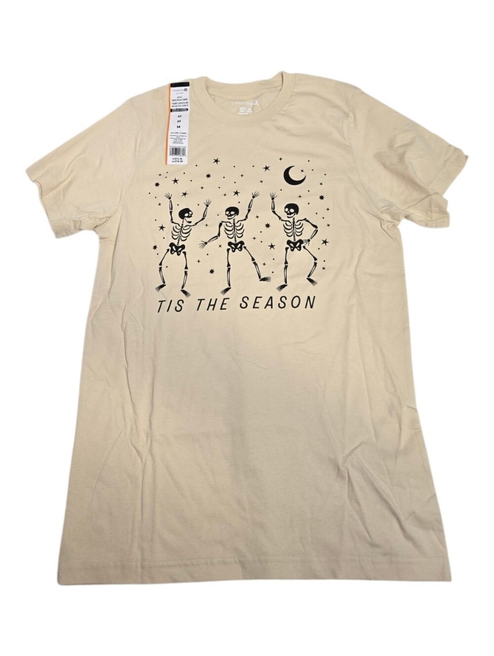 NEW Halloween Tis The Season skeleton dance short sleeve unisex tee shirt M L XL